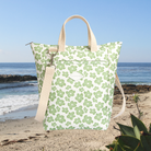 sage green tote bag