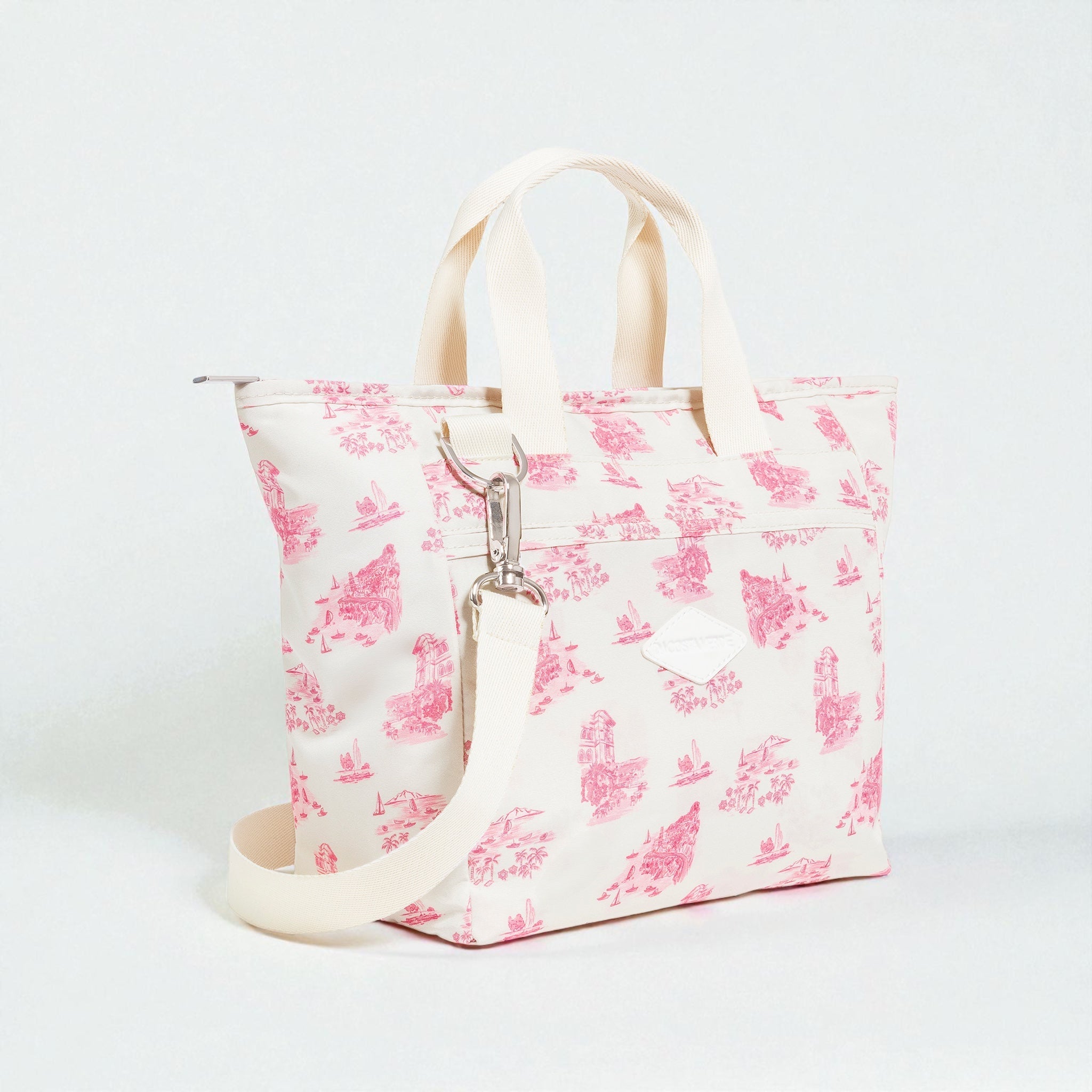 The Daily Tote Bag Toile de Jouy Pink 13L | DACOSTA – DaCosta Verde